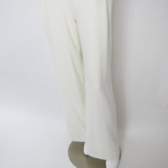 Halston Heritage Flowy Halter Crepe Cream Jumpsuit 2 - Picture 5 of 12